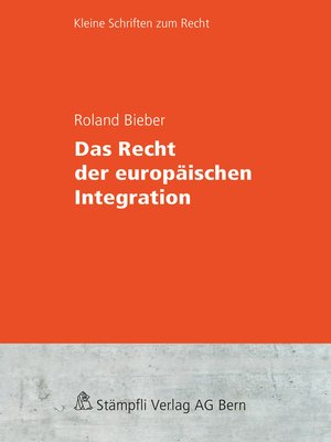 cover image of Das Recht der europäischen Integration